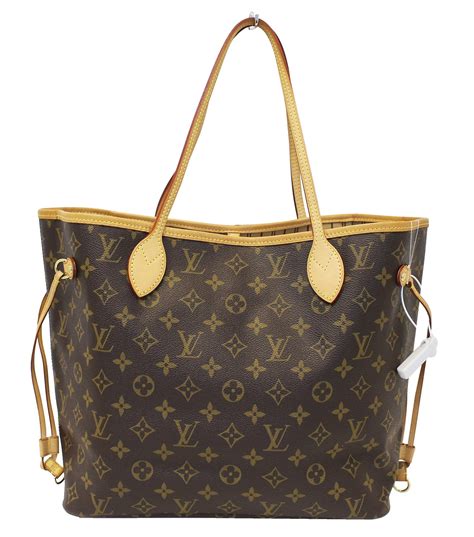 authentic louis vuitton monogram neverfull mm shoulder bag